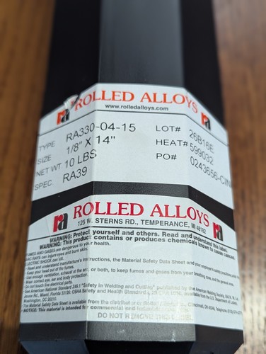 Rolled alloys ra330 - alloys, ra330-04-15